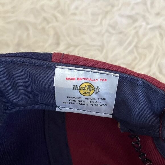 90s Hard Rock Cafe San Antonio Love All Serve All Color Block Snapback Hat - Picture 5 of 8